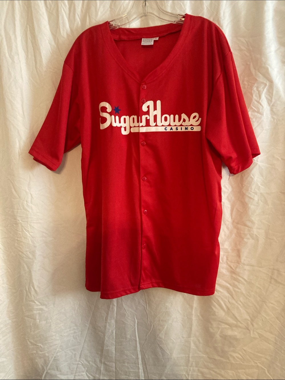 Men’s Sugar House Casino Red Button-Up Top